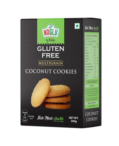 NOGLU (By Fidalgo) Gluten-Free Multigrain Coconut Cookies | 200gm | Certified Gluten-free