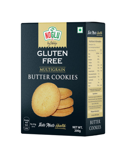 NOGLU (By Fidalgo) Gluten-Free Multigrain Butter Cookies 200gm | 100% Certified Gluten-Free