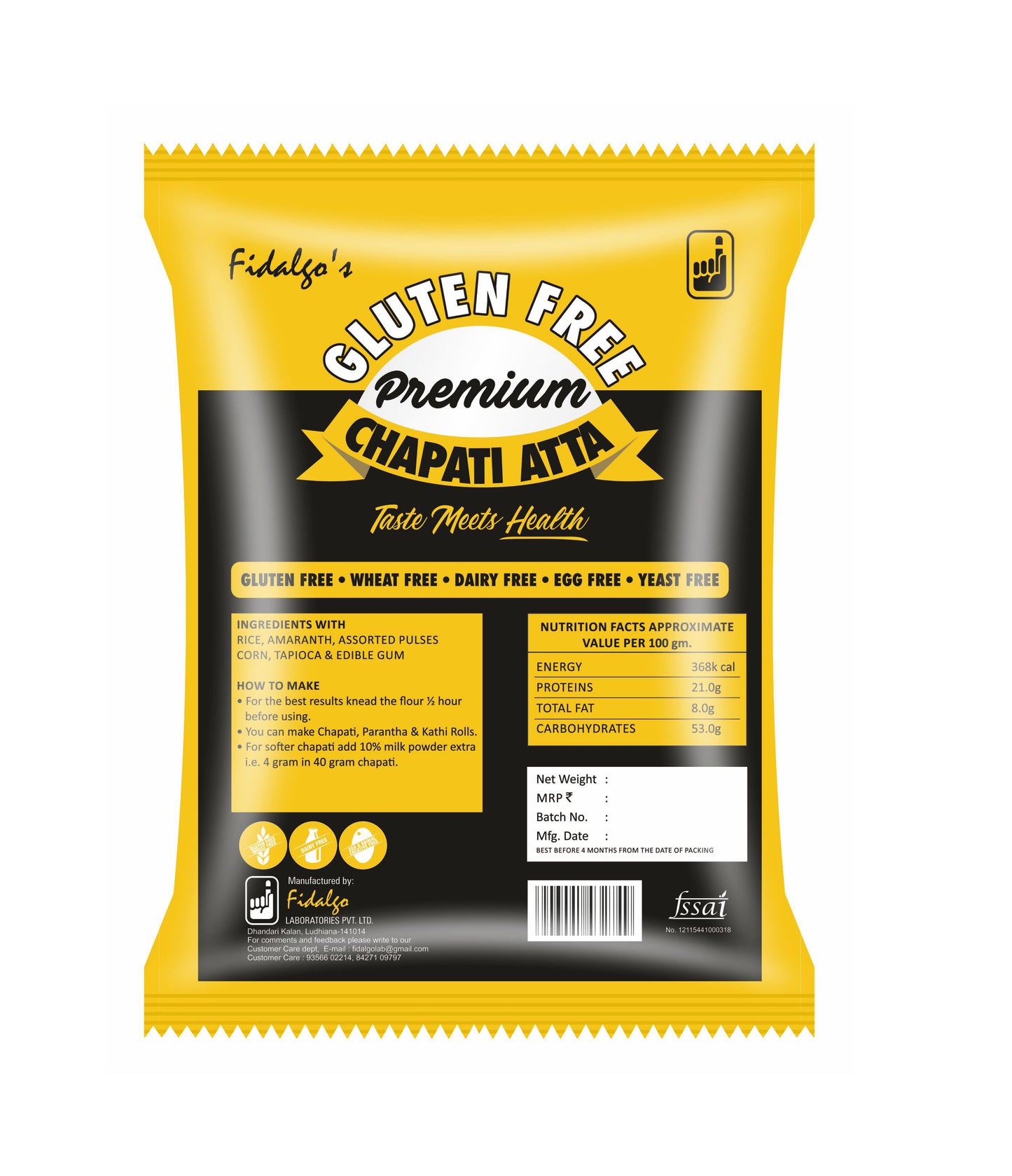 NOGLU Gluten-free Flour 5 Kg | 100% Certified Gluten-Free | Multigrain
