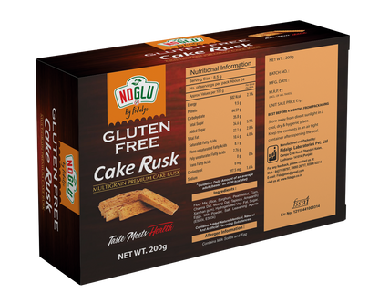 NOGLU (By Fidalgo) Gluten-Free Multigrain Cake Rusk | 200gm | Certified Gluten-free